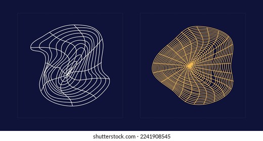 Vector Graphic Assets Set. Brutalism star and flower shapes. Flat minimalist icons. Stars, starburst . Vector illustration