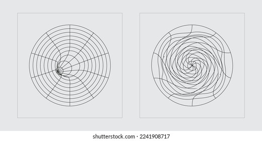 Vector Graphic Assets Set. Brutalism star and flower shapes. Modern abstract forms. Retro Futurist. Vector illustration