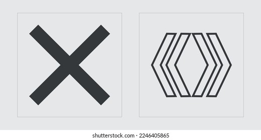 Vector Graphic Assets Set. Brutalism star and flower shapes. Flat minimalist icons. Projects, posters, banners. Vector illustration