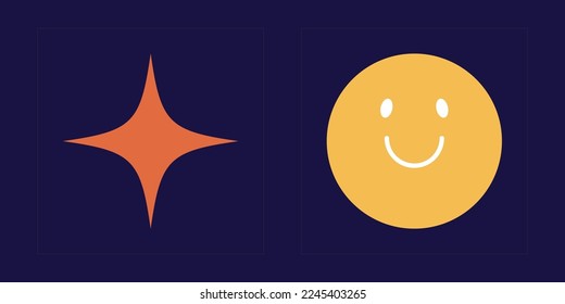 Vector Graphic Assets Set. Extraordinary Graphic Assets. Flat minimalist icons. Projects, posters, banners. Vector illustration