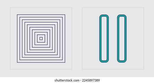 Vector Graphic Assets Set. Extraordinary Graphic Assets. Modern abstract forms. Retro Futurist. Vector illustration