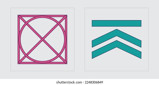 Vector Graphic Assets Set. Extraordinary Graphic Assets. For modern T-shirts designed. Futuristic. Vector illustration