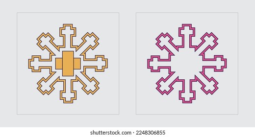 Vector Graphic Assets Set. Extraordinary Graphic Assets. Templates for notes, posters. Isolated on black background. Vector illustration