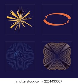 Vector Graphic Assets Set. Extraordinary Graphic Assets. Flat minimalist icons. Projects, posters, banners. Vector illustration