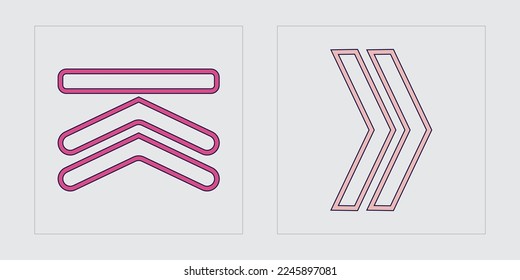 Vector Graphic Assets Set. Large set of retro objects for design. Templates for notes, posters. Projects, posters, banners. Vector illustration