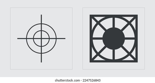 Vector Graphic Assets Set. Large set of retro objects for design. Modern abstract forms. Isolated on black background. Vector illustration