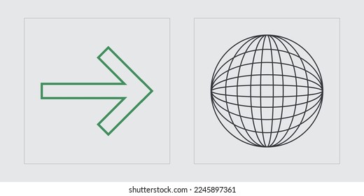 Vector Graphic Assets Set. Retro futuristic graphic ornaments. Elements for graphic decoration. Isolated on black background. Vector illustration