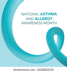 vector graphic of asthma and allergy awareness month good for asthma and allergy awareness month celebration. flat design. flyer design.flat illustration.