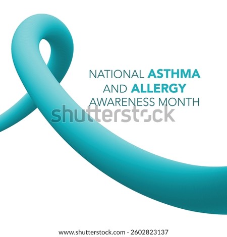 vector graphic of asthma and allergy awareness month good for asthma and allergy awareness month celebration. flat design. flyer design.flat illustration.