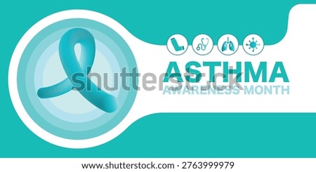 vector graphic of asthma and allergy awareness month good for asthma and allergy awareness month celebration. flat design. flyer design.flat illustration.	