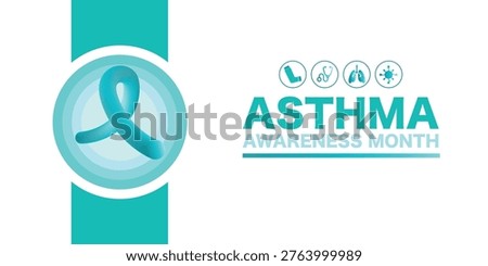 vector graphic of asthma and allergy awareness month good for asthma and allergy awareness month celebration. flat design. flyer design.flat illustration.	