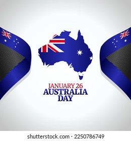 vector graphic of australia day good for australia day celebration. flat design. flyer design.flat illustration.