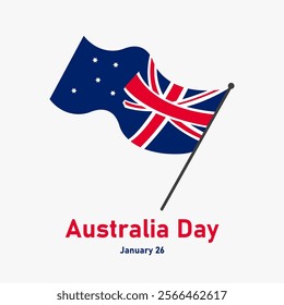 vector graphic of Australia Day good for national Australia Day celebration. flat design. flyer design.flat illustration.