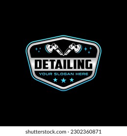 vector graphic of auto detailing  logo vector template