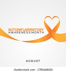 vector graphic of Autoinflammatory Awareness Month good for Autoinflammatory Awareness celebration. flat design. flyer design.flat illustration.	