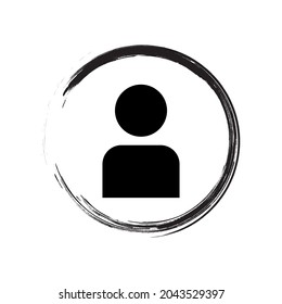 gráfico vectorial de color negro avatar con círculo sobre fondo blanco. adecuado para icono, perfil de usuario, inicio de sesión web, inicio de sesión de aplicación, etc. 