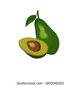vector graphic of avocado, great for fruit use, nutrition, vitamin, health, and more.