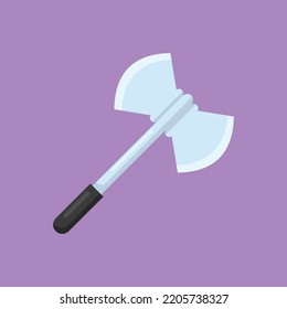 Vector graphic of ax. Game axe illustration with flat design style. Suitable for content design assets