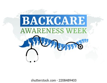 vector graphic of back care awareness week good for back care awareness week celebration. flat design. flyer design.flat illustration.