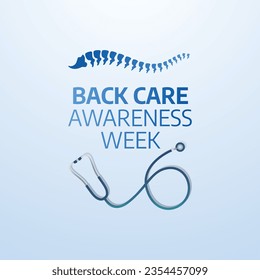 vector graphic of Back Care Awareness Week good for Back Care Awareness Week celebration. flat design. flyer design.flat illustration.