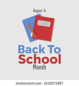 vector graphic of Back to School Month, ideal for Back to School Month celebration.
