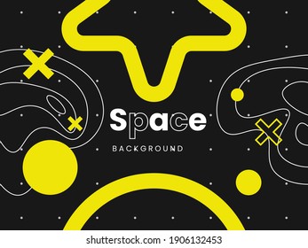 vector graphic of background abstract memphis outer space, perfect for landing page, social media post, poster and banner. eps 10