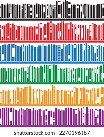 vector graphic background of books on bookshelf