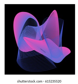 Vector Graphic Background Dynamic Effect. Gradient Abstract Vector Illustration. Design Template. Modern Pattern.