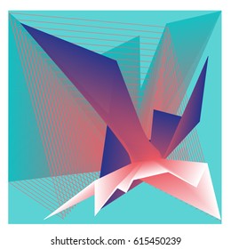 Vector Graphic Background Dynamic Effect. Gradient Abstract Vector Illustration. Design Template. Modern Pattern.