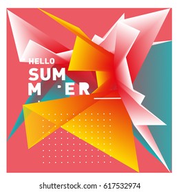 Vector Graphic Background Dynamic Effect. Gradient Abstract Vector Illustration. Design Template. Summer Season Modern Poster template.
