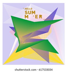 Vector Graphic Background Dynamic Effect. Gradient Abstract Vector Illustration. Design Template. Summer Season Modern Poster template.
