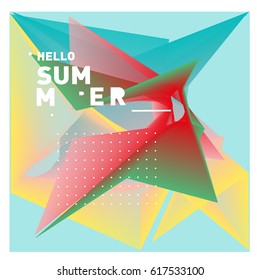 Vector Graphic Background Dynamic Effect. Gradient Abstract Vector Illustration. Design Template. Summer Season Modern Poster template.
