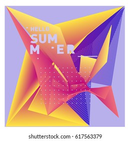 Vector Graphic Background Dynamic Effect. Gradient Abstract Vector Illustration. Design Template. Summer Season Modern Poster template.