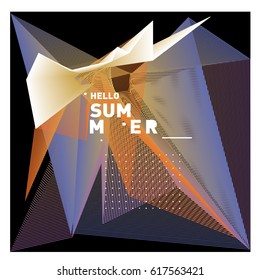 Vector Graphic Background Dynamic Effect. Gradient Abstract Vector Illustration. Design Template. Summer Season Modern Poster template.