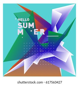 Vector Graphic Background Dynamic Effect. Gradient Abstract Vector Illustration. Design Template. Summer Season Modern Poster template.