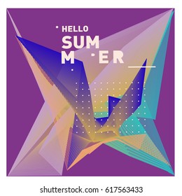 Vector Graphic Background Dynamic Effect. Gradient Abstract Vector Illustration. Design Template. Summer Season Modern Poster template.