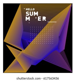 Vector Graphic Background Dynamic Effect. Gradient Abstract Vector Illustration. Design Template. Summer Season Modern Poster template.