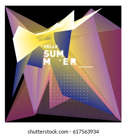 Vector Graphic Background Dynamic Effect. Gradient Abstract Vector Illustration. Design Template. Summer Season Modern Poster template.