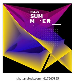 Vector Graphic Background Dynamic Effect. Gradient Abstract Vector Illustration. Design Template. Summer Season Modern Poster template.