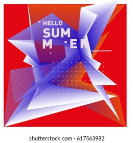 Vector Graphic Background Dynamic Effect. Gradient Abstract Vector Illustration. Design Template. Summer Season Modern Poster template.