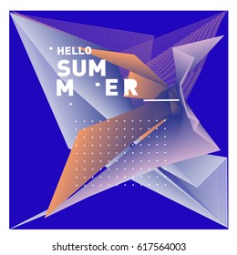 Vector Graphic Background Dynamic Effect. Gradient Abstract Vector Illustration. Design Template. Summer Season Modern Poster template.