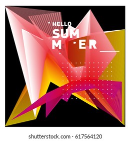 Vector Graphic Background Dynamic Effect. Gradient Abstract Vector Illustration. Design Template. Summer Season Modern Poster template.