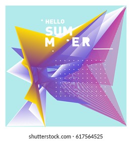 Vector Graphic Background Dynamic Effect. Gradient Abstract Vector Illustration. Design Template. Summer Season Modern Poster template.