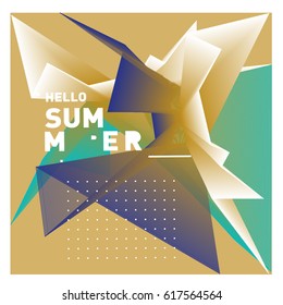 Vector Graphic Background Dynamic Effect. Gradient Abstract Vector Illustration. Design Template. Summer Season Modern Poster template.