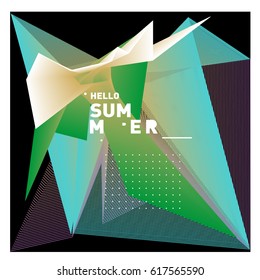Vector Graphic Background Dynamic Effect. Gradient Abstract Vector Illustration. Design Template. Summer Season Modern Poster template.