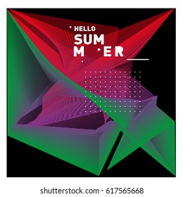 Vector Graphic Background Dynamic Effect. Gradient Abstract Vector Illustration. Design Template. Summer Season Modern Poster template.