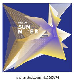 Vector Graphic Background Dynamic Effect. Gradient Abstract Vector Illustration. Design Template. Summer Season Modern Poster template.