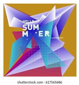 Vector Graphic Background Dynamic Effect. Gradient Abstract Vector Illustration. Design Template. Summer Season Modern Poster template.