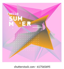 Vector Graphic Background Dynamic Effect. Gradient Abstract Vector Illustration. Design Template. Summer Season Modern Poster template.