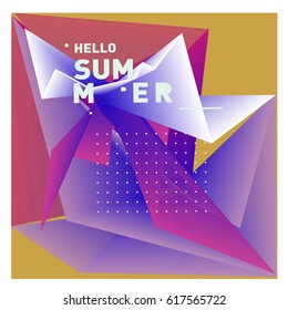 Vector Graphic Background Dynamic Effect. Gradient Abstract Vector Illustration. Design Template. Summer Season Modern Poster template.
